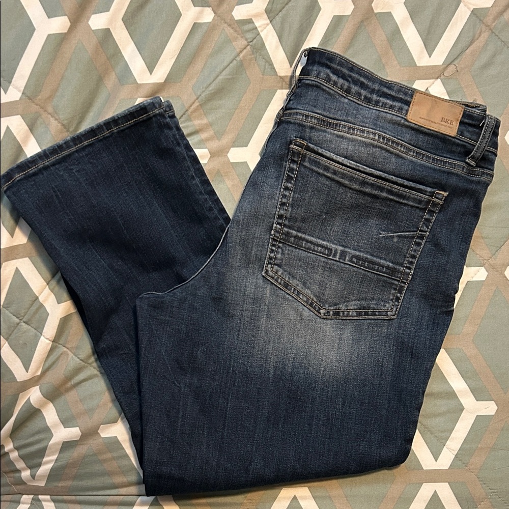 BKE Dark Wash Straight Leg Jeans